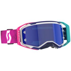 Γυαλιά motocross SCOTT Prospect 2.0 AMP μπλε και ροζ με μπλε καθρέφτη plexi