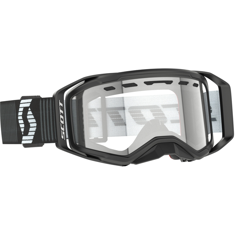 Γυαλιά Motocross SCOTT Prospect 2.0 Enduro μαύρο και άσπρο με διαφανές plexi