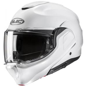 HJC F100 Solid pearl white flip-up κράνος μοτοσικλέτας