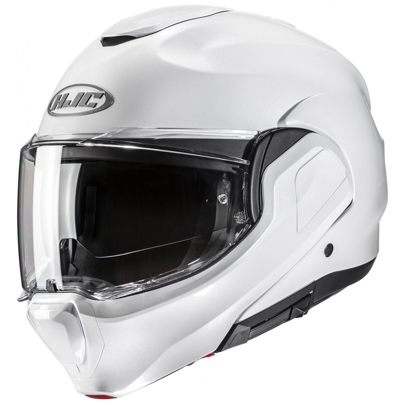 HJC F100 Solid pearl white flip-up κράνος μοτοσικλέτας