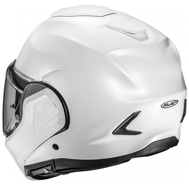 HJC F100 Solid pearl white flip-up κράνος μοτοσικλέτας