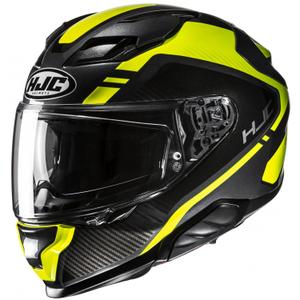 HJC F71 Tozz MC3H μαύρο-φλούο κίτρινο ενσωματωμένο κράνος μοτοσικλέτας