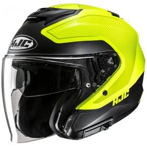 Ανοιχτό κράνος μοτοσικλέτας HJC i31 Tevis MC3HSF fluo κίτρινο-μαύρο