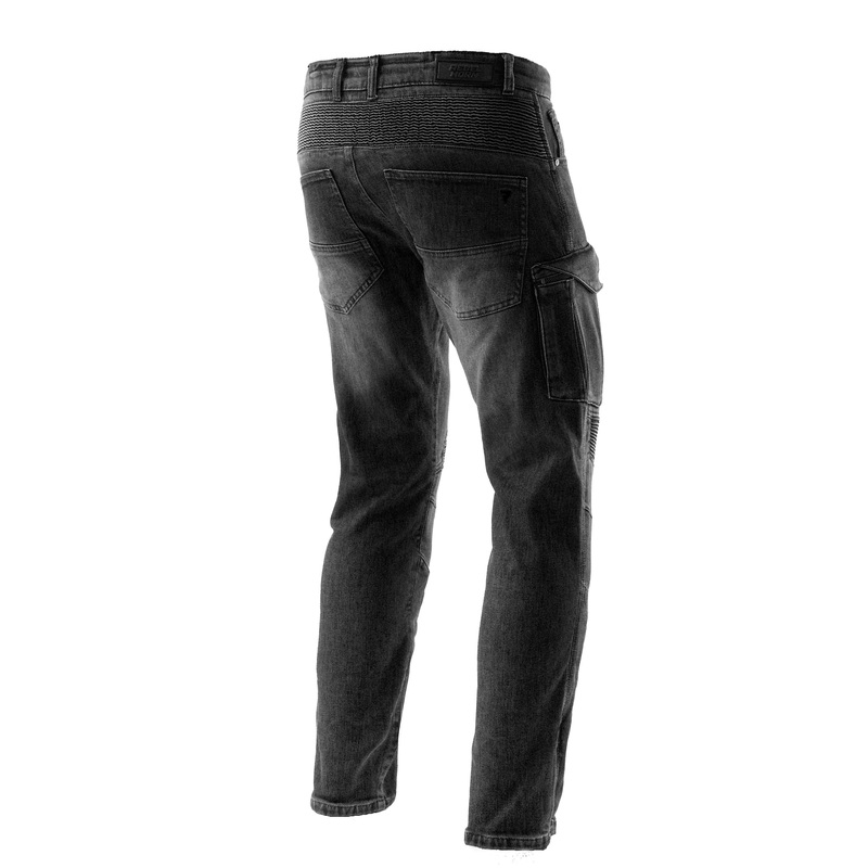 Rebelhorn Vandal Mono Long Biker Jeans πλυμένο μαύρο