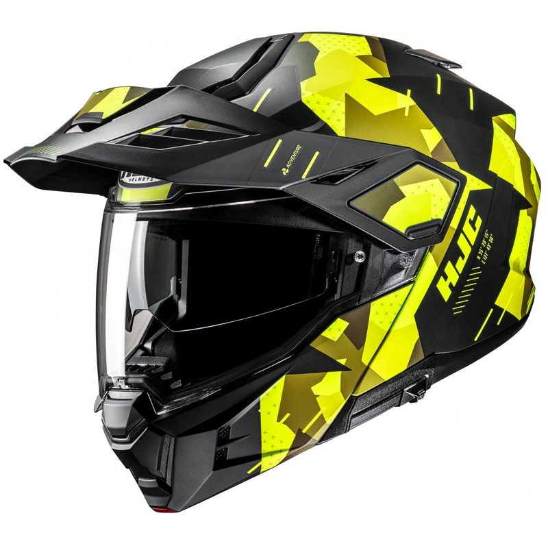 Κράνος μοτοσικλέτας HJC i80 Roki MC3HSF φθορίζον κίτρινο-μαύρο