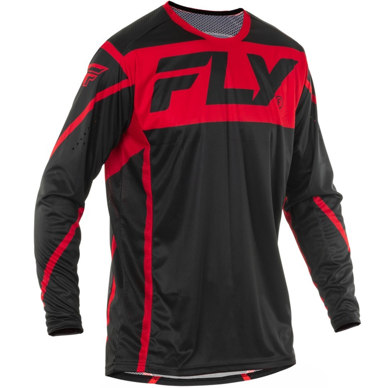 Motocross φανέλα FLY Racing Lite μαύρο-κόκκινο