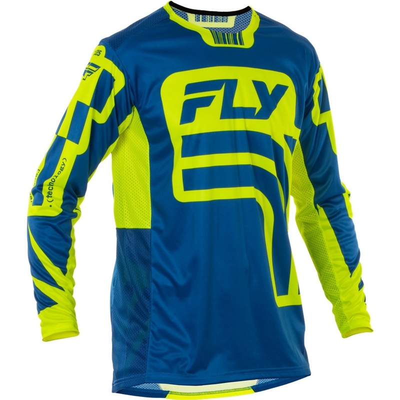 Φανέλα Motocross FLY Racing Lite Lancer μπλε-κίτρινο φλούο