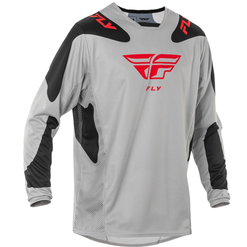 Motocross φανέλα FLY Racing Kinetic Sym γκρι-κόκκινο-μαύρο
