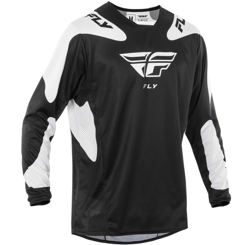 Motocross φανέλα FLY Racing Kinetic Sym μαύρο και άσπρο