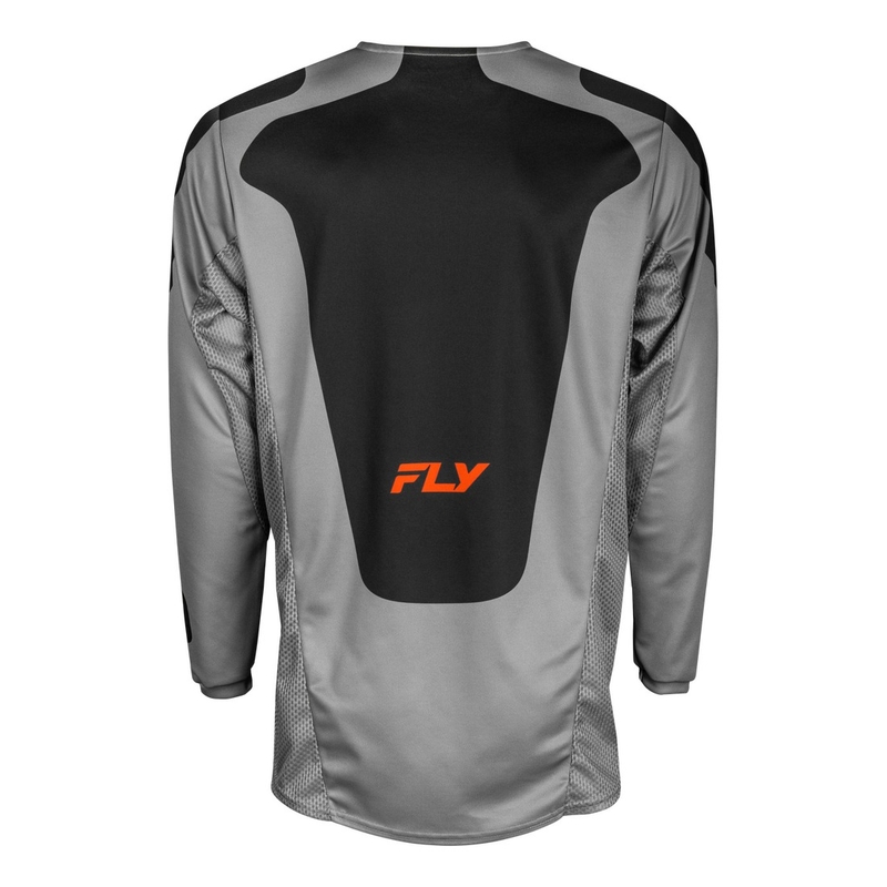 Motocross φανέλα FLY Racing Kinetic Sym γκρι-πορτοκαλί-μαύρο