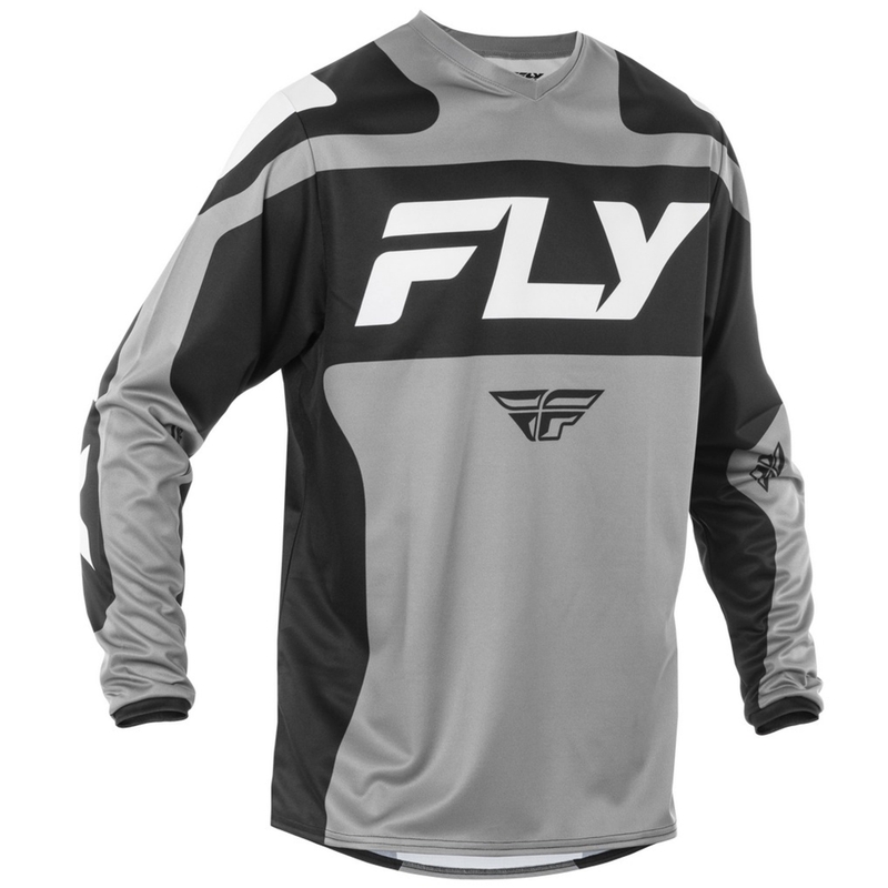 Φανέλα Motocross FLY Racing F-16 γκρι-μαύρο-λευκό
