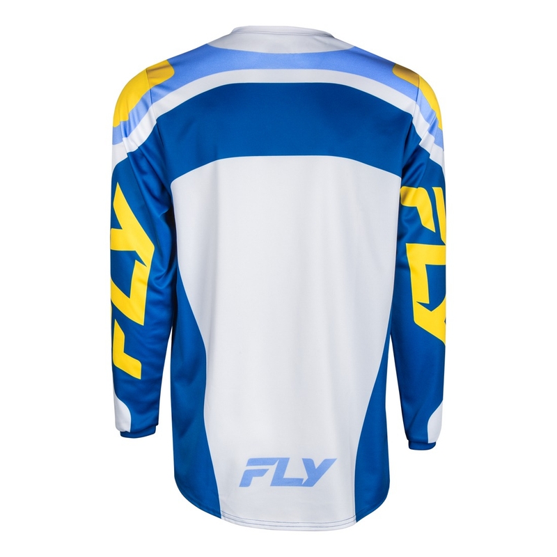 Motocross φανέλα FLY Racing F-16 λευκό-μπλε-κίτρινο
