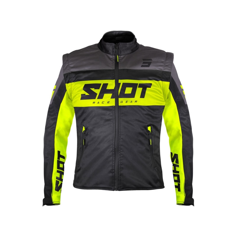 Softshell μπουφάν Shot Softshell Lite μαύρο-κίτρινο φλούο