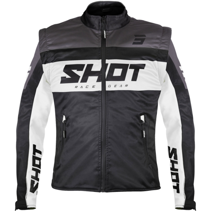 Softshell μπουφάν Shot Softshell Lite μαύρο και λευκό