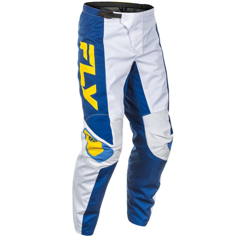 Παντελόνι Motocross FLY Racing F-16 λευκό-μπλε-κίτρινο