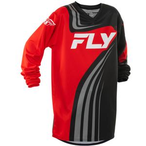 Παιδική φανέλα motocross FLY Racing F-16 μαύρο-κόκκινο-λευκό