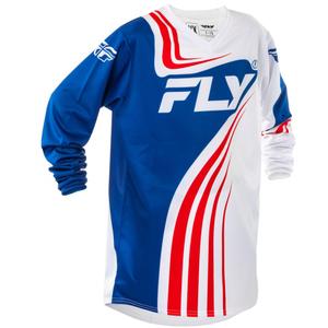 Παιδική φανέλα motocross FLY Racing F-16 κόκκινο-λευκό-μπλε
