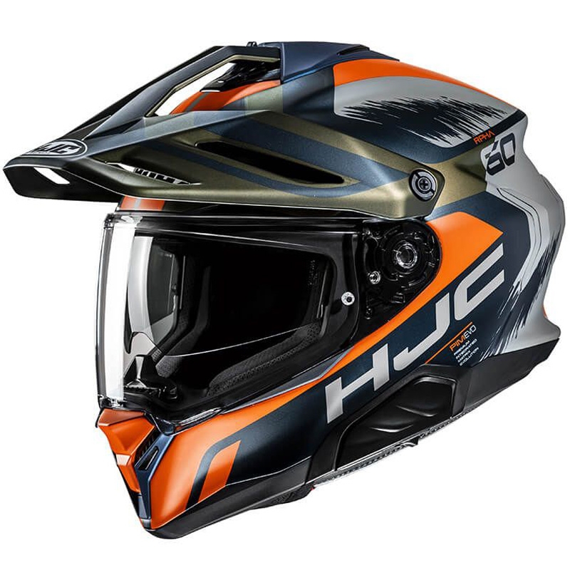 Κράνος μοτοσικλέτας Enduro HJC RPHA 60 Quid MC47SF μπλε-γκρι-πορτοκαλί