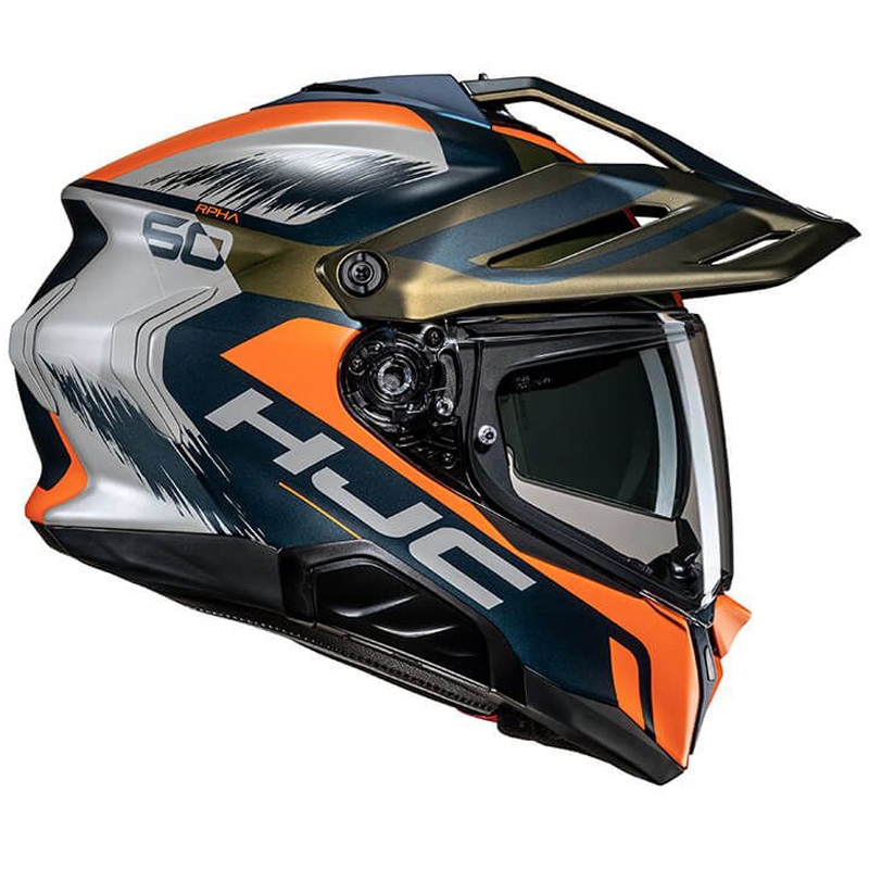 Κράνος μοτοσικλέτας Enduro HJC RPHA 60 Quid MC47SF μπλε-γκρι-πορτοκαλί