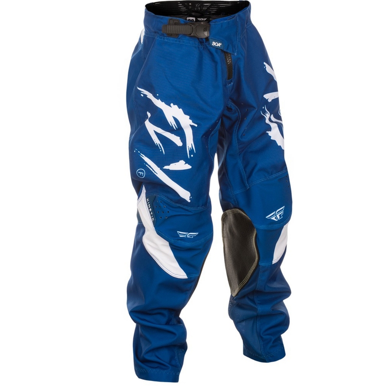 Παιδικό παντελόνι motocross FLY Racing Kinetic Stoke μπλε και λευκό