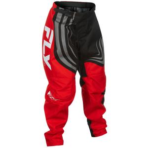 Παιδικό παντελόνι motocross FLY Racing F-16 μαύρο-κόκκινο-λευκό