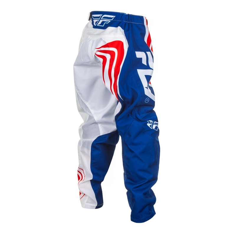Παιδικό παντελόνι motocross FLY Racing F-16 κόκκινο, λευκό και μπλε