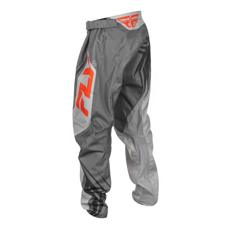Παιδικό παντελόνι motocross FLY Racing F-16 γκρι-πορτοκαλί