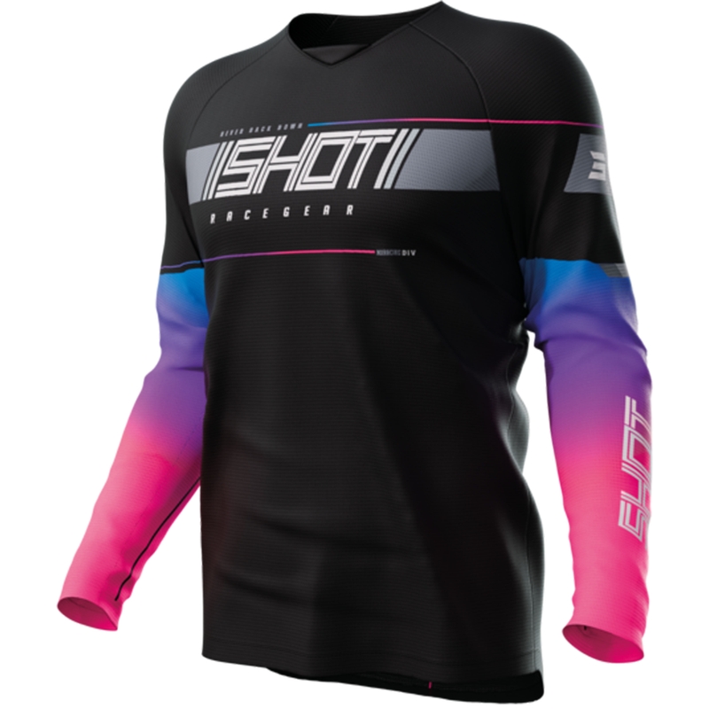 Παιδική φανέλα motocross Shot Indy μαύρο προσφορά