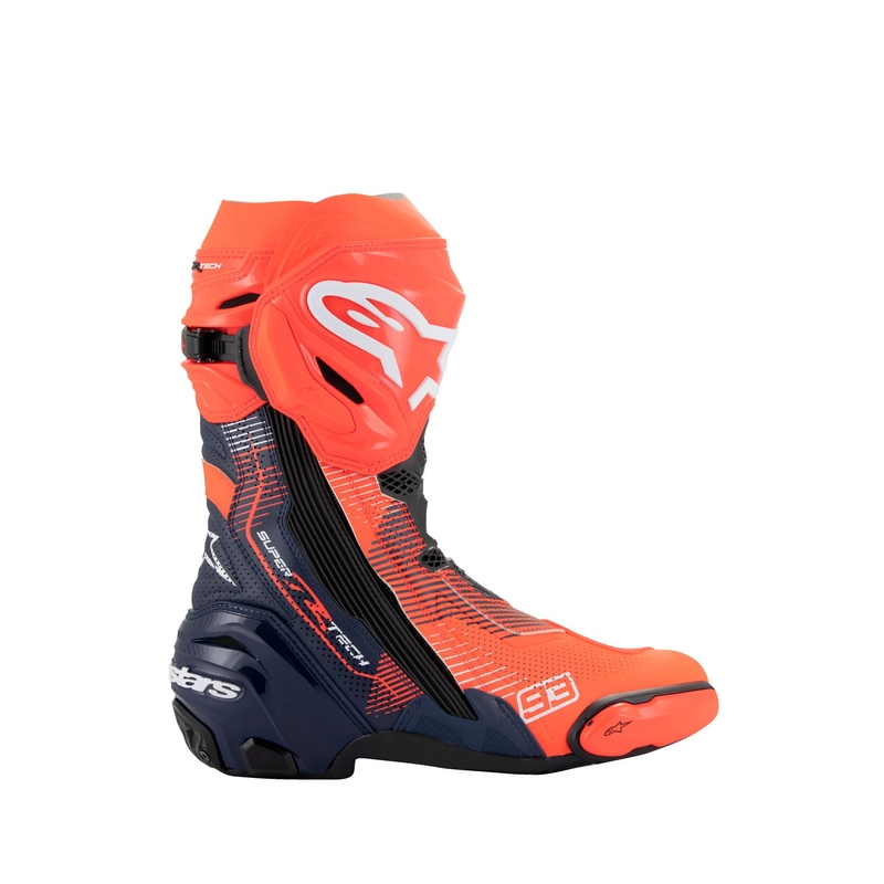 Alpinestars Supertech R Vented limited edition MM93 Marc Marquez fluo red-blue-black μπότες μοτοσικλέτας