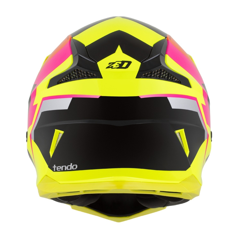 Κράνος Motocross ZED X1.9 Tendo fluo κίτρινο-ροζ-πορτοκαλί-μαύρο