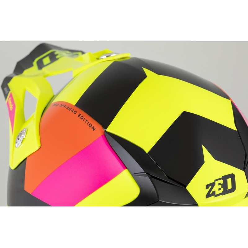 Κράνος Motocross ZED X1.9 Tendo fluo κίτρινο-ροζ-πορτοκαλί-μαύρο