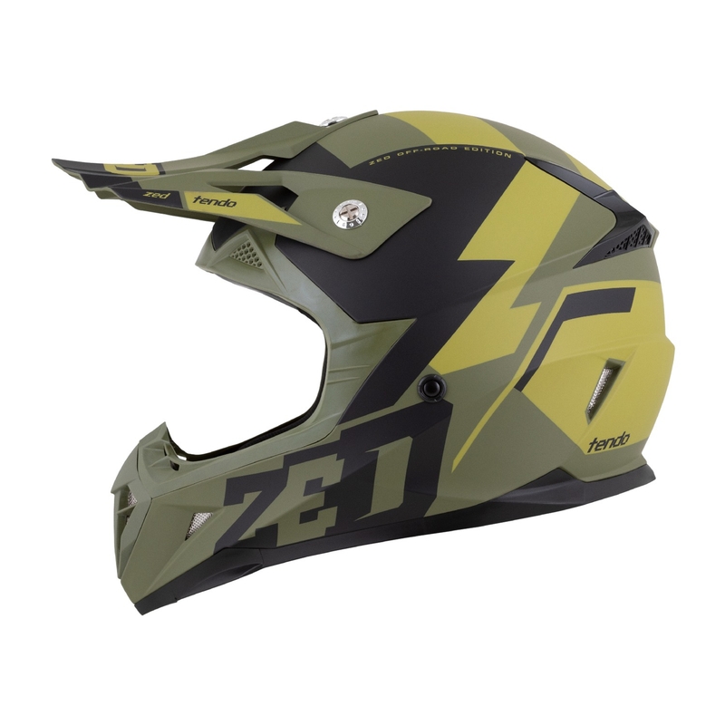 Παιδικό κράνος motocross ZED X1.9 Tendo σκούρο πράσινο-ανοιχτό πράσινο