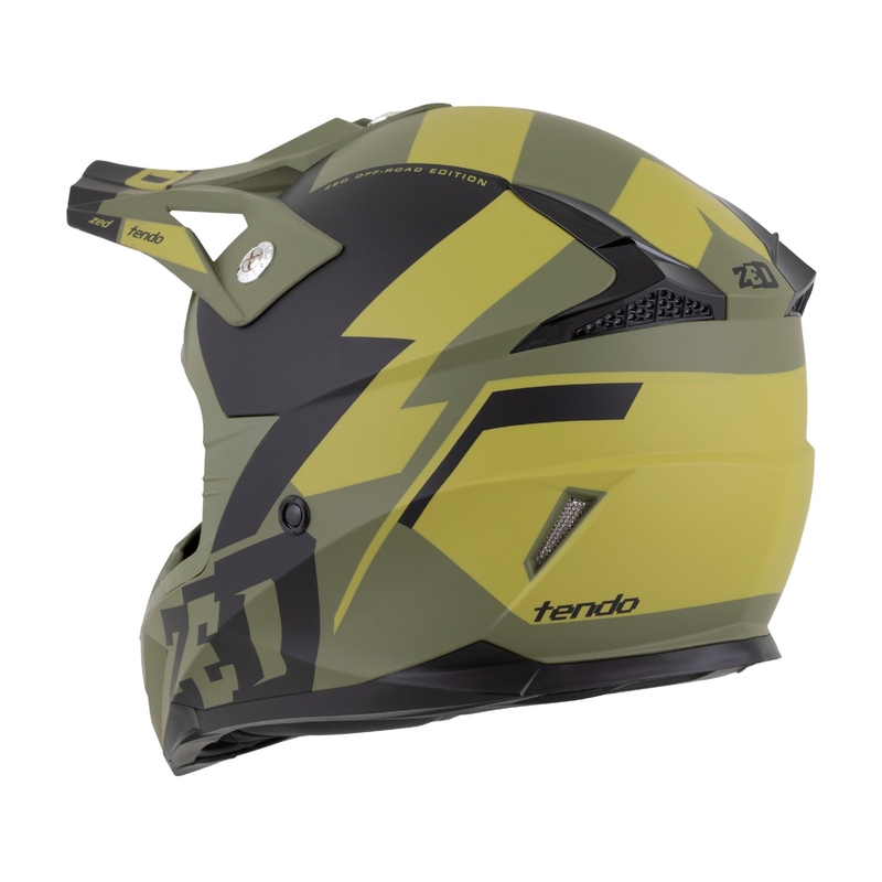Παιδικό κράνος motocross ZED X1.9 Tendo σκούρο πράσινο-ανοιχτό πράσινο