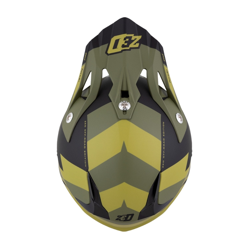 Παιδικό κράνος motocross ZED X1.9 Tendo σκούρο πράσινο-ανοιχτό πράσινο