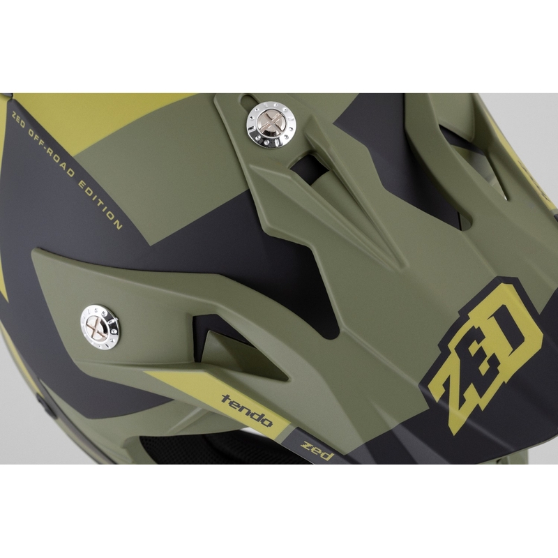 Παιδικό κράνος motocross ZED X1.9 Tendo σκούρο πράσινο-ανοιχτό πράσινο