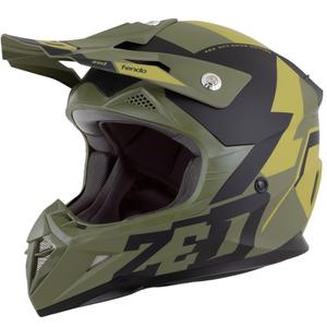Παιδικό κράνος motocross ZED X1.9 Tendo σκούρο πράσινο-ανοιχτό πράσινο