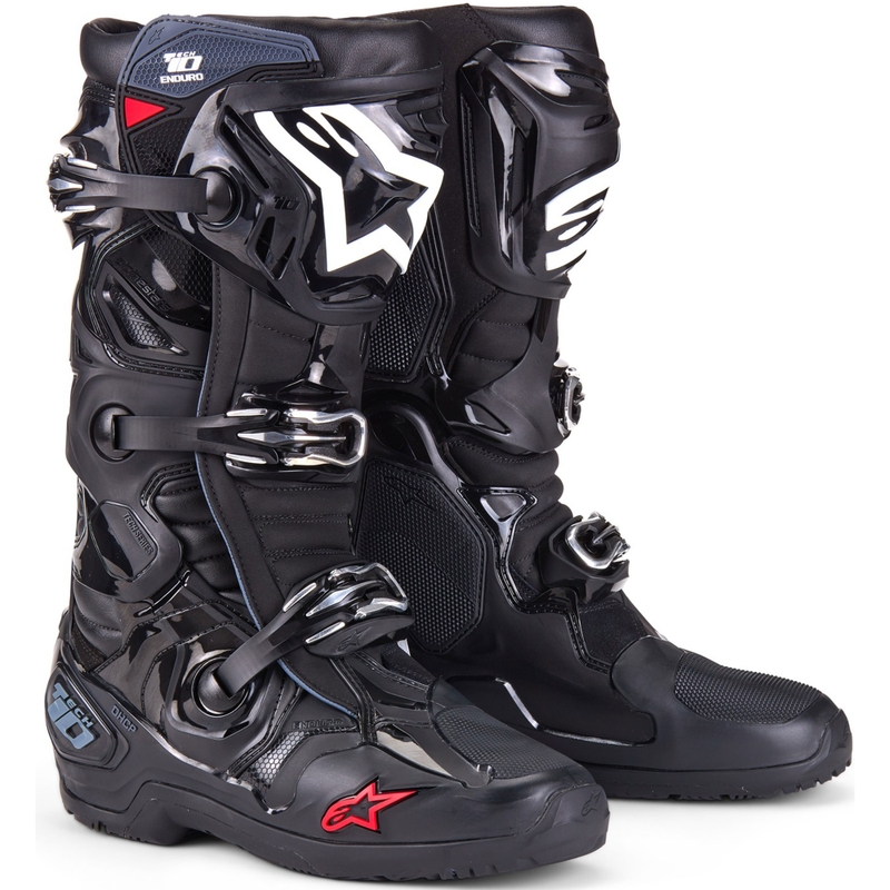 Alpinestars Tech 10 Enduro Μαύρες μπότες μοτοσικλέτας