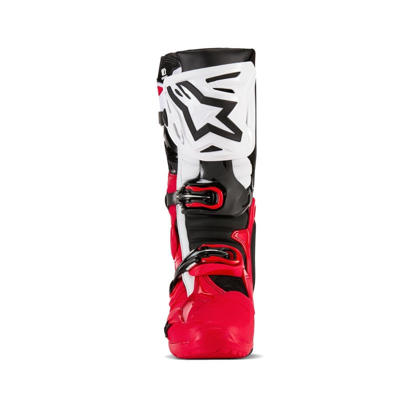 Alpinestars Tech 10 Enduro κόκκινες-μαύρες-λευκές μπότες μοτοσικλέτας