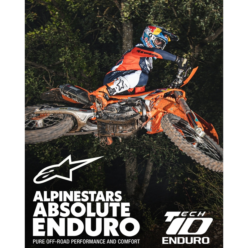 Alpinestars Tech 10 Enduro fluo πορτοκαλί-μαύρο-λευκό μπότες μοτοσικλέτας