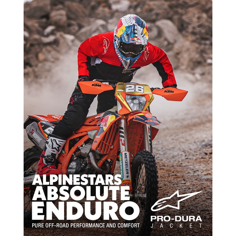 Alpinestars PRO-Dura μαύρο-κόκκινο-λευκό μπουφάν