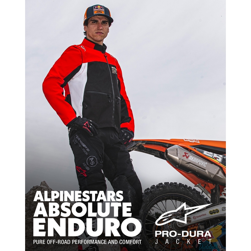Alpinestars PRO-Dura μαύρο-κόκκινο-λευκό μπουφάν