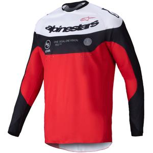 Alpinestars PRO-Dura φανέλα motocross μαύρο-κόκκινο-λευκό