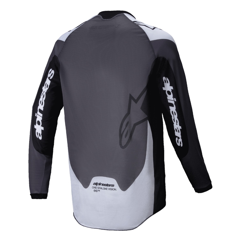 Alpinestars PRO-Dura φανέλα motocross μαύρο και άσπρο