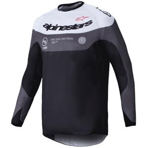 Alpinestars PRO-Dura φανέλα motocross μαύρο και άσπρο