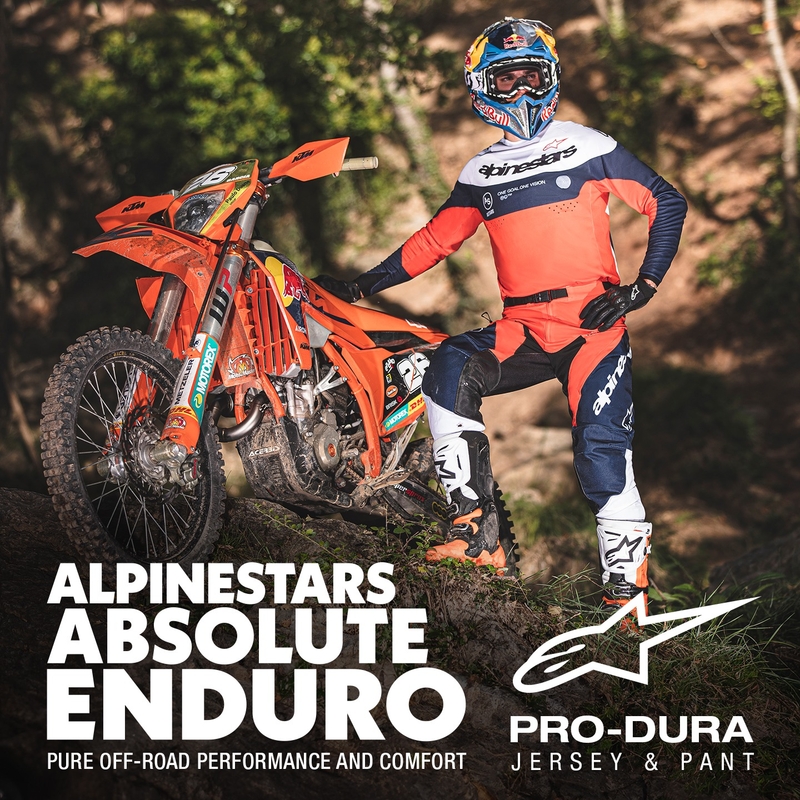 Alpinestars PRO-Dura Motocross παντελόνι μπλε-πορτοκαλί-λευκό