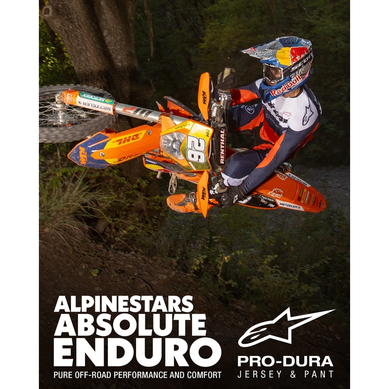 Alpinestars PRO-Dura Motocross παντελόνι μπλε-πορτοκαλί-λευκό
