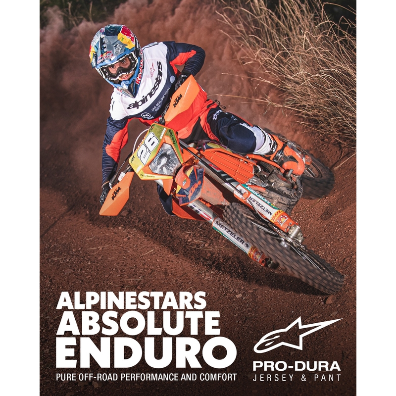 Alpinestars PRO-Dura Motocross παντελόνι μπλε-πορτοκαλί-λευκό