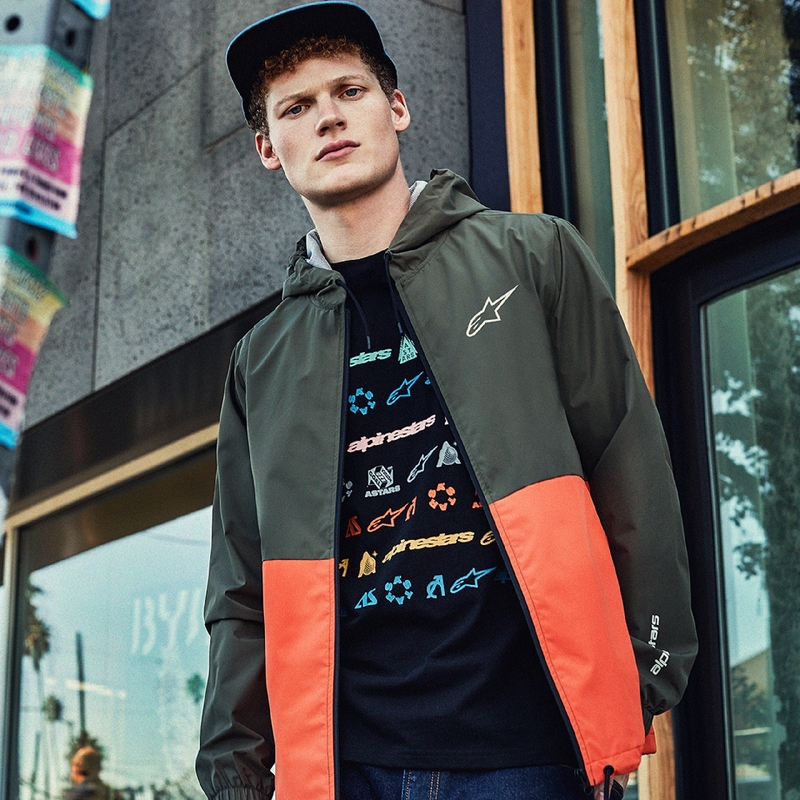 Alpinestars Speeded Αντιανεμικό μπουφάν πράσινο-πορτοκαλί