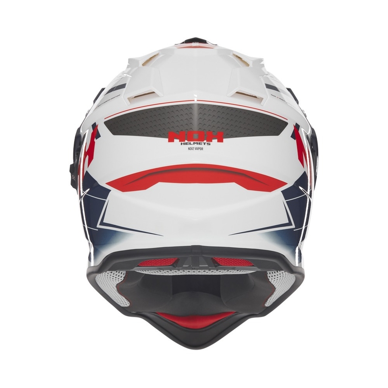Κράνος μοτοσικλέτας Enduro NOX N312 Vapor λευκό-μαύρο-μπλε
