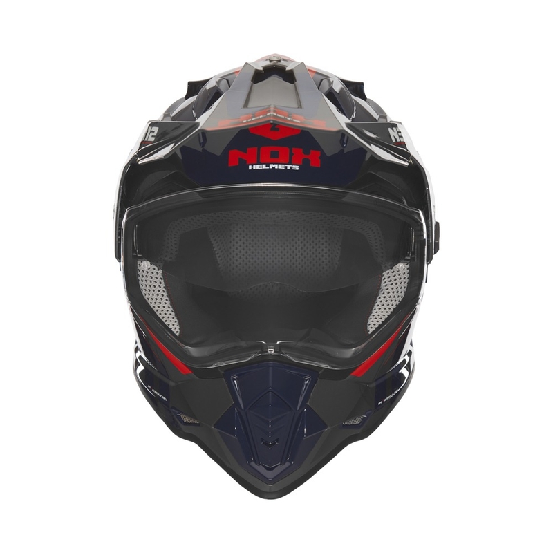 Κράνος μοτοσικλέτας Enduro NOX N312 Vapor μαύρο-μπλε-κόκκινο